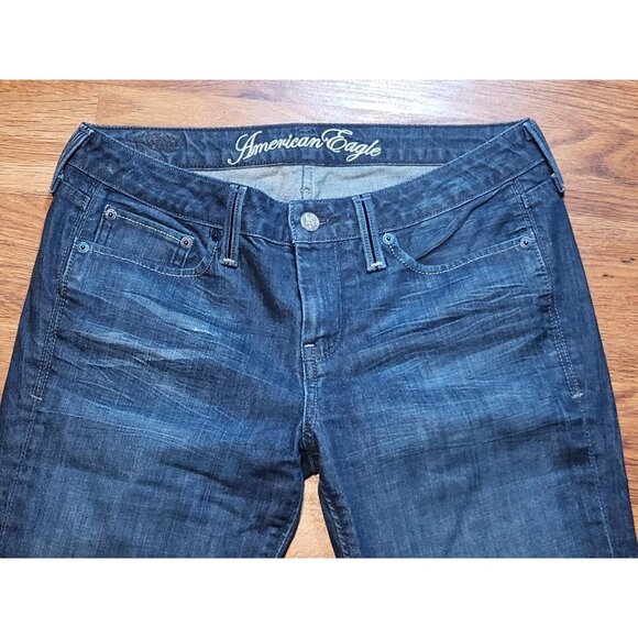 American Eagle True Boot Dark Wash Jeans Sz 8 Womens - Picture 3 of 5